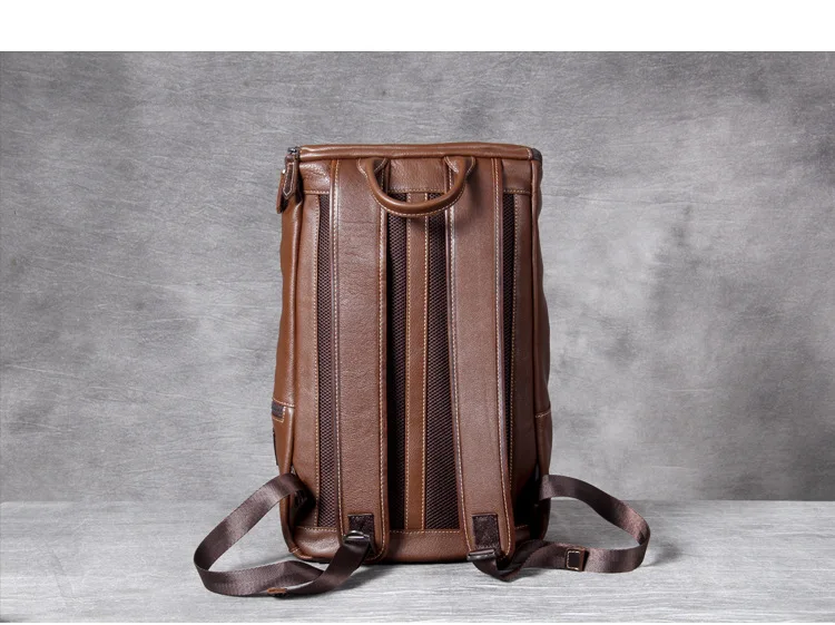 Brand Original Handmade Backpack High Quality Genuine Leather Business Laptop Computer Backpack Male Soft Cowhide Shoulder Bag