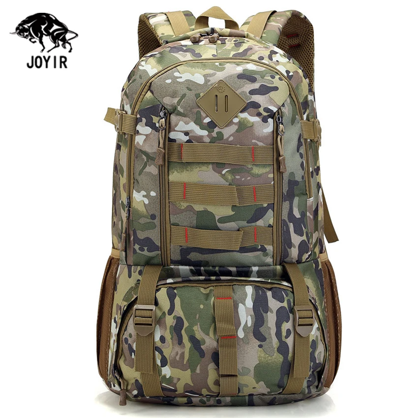 Waterproof 50L Men Backpack Nylon Rucksack Heavy Duty Mountaineering Bag Camouflage Tactics
