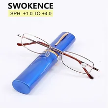 SWOKENCE новейшие высококачественные металлические очки для чтения с полной оправой и защитой от усталости, женские и мужские HD очки для дальнозоркости G162