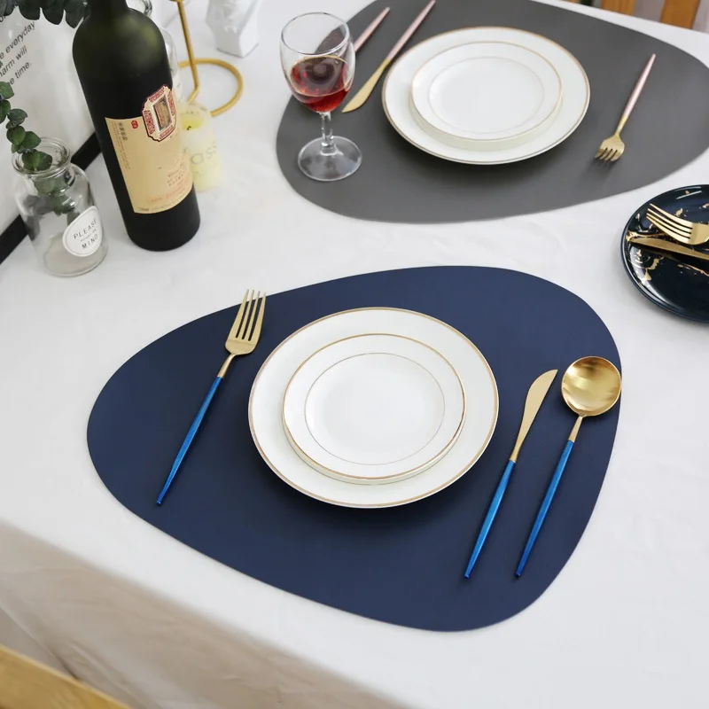 

2019 PU Leather Placemat Oil Water Resistant Heat Insulation Non-Slip Table Mat Dish Bowl Holder Pad Coaster for Kitchen Table