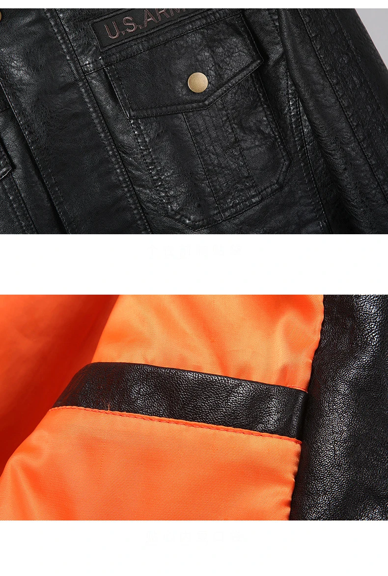 Мужские Куртки из искусственной кожи, мужские пальто со стоячим воротником, Мужская мотоциклетная куртка из искусственной кожи, повседневные тонкие Брендовые пальто размера плюс M-6XL