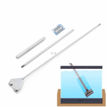 

Aquarium Glass Fish Tank Stainless Steel Coralline Algae Scraper Blade Cleaner Big
