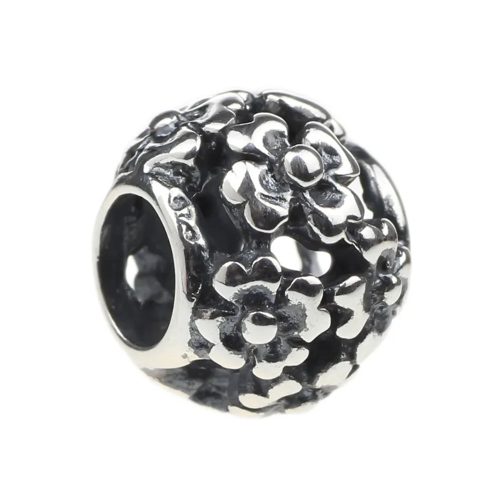 

Authentic 925 Sterling Silver Charm Flower Blossoms For European Bracelet