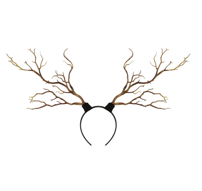 Длинные рога ветви деревьев рога шляпа волос повязка на голову косплэй нарядное платье Новинка
