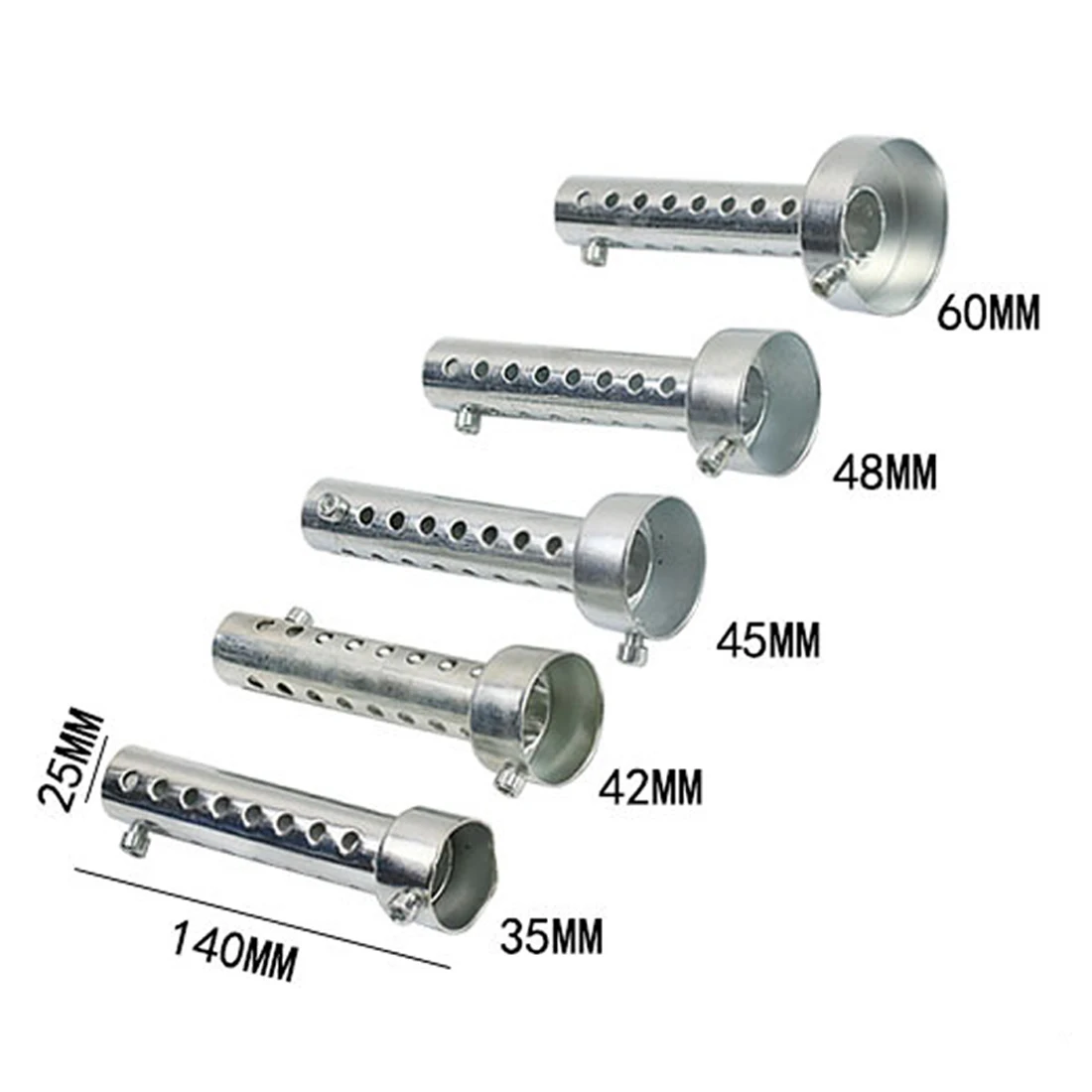 Dewtreetali 1 шт. 86/140 мм Длина мотоцикл выхлопной глушитель Регулируемый дБ убийца глушитель Шум звук Элиминатор 35/42/45/48/60 мм