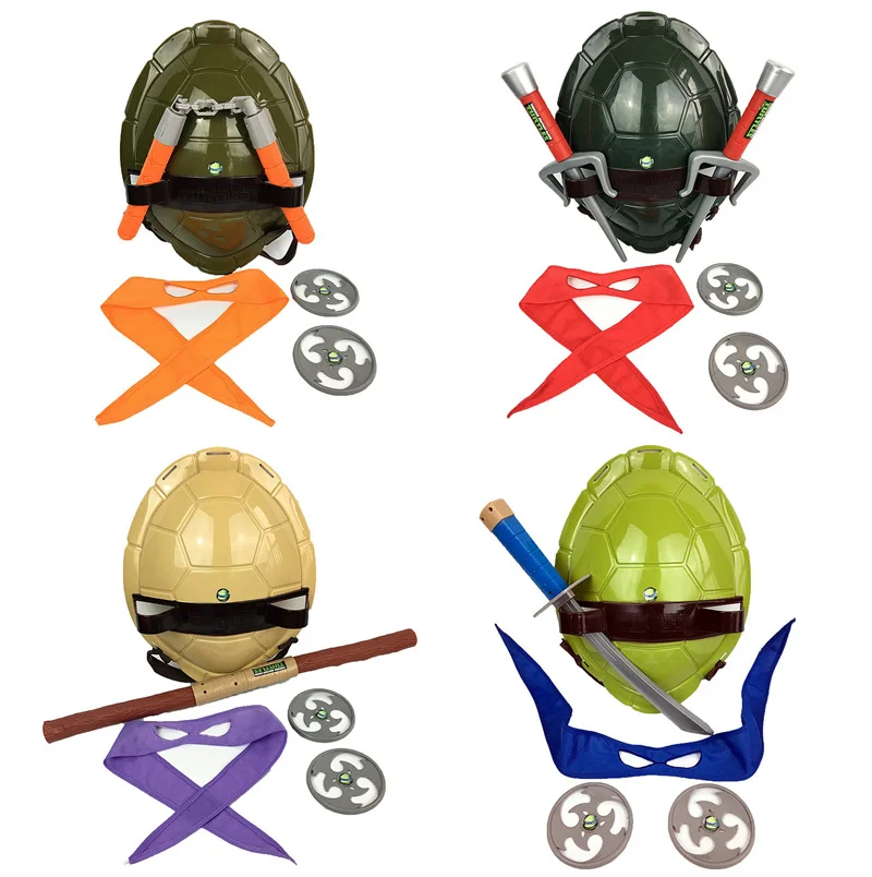 

Cosplay Toys Turtle Weapon Swords shell Backpack Turtles Michelangelo Donatello Leonrdo Raphael Ninjago Figures Gift for Kids