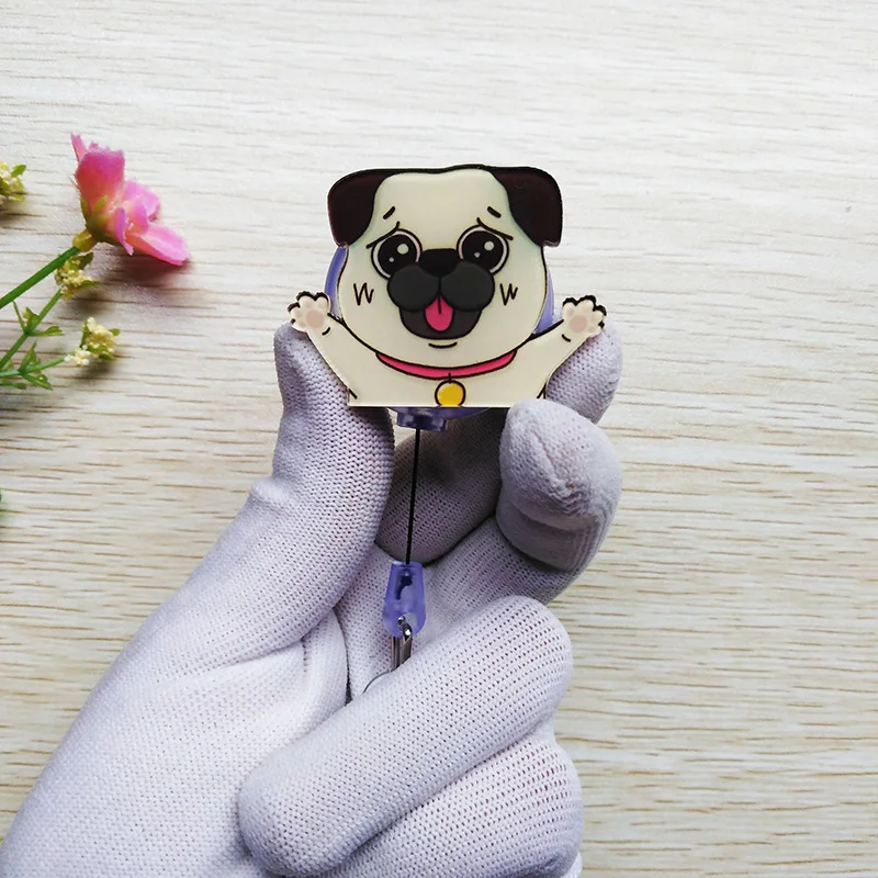 2019 новый акриловый мультфильм собака команда выдвижной Бейдж катушка студент медсестра специальный бейдж держатель катушки больничные