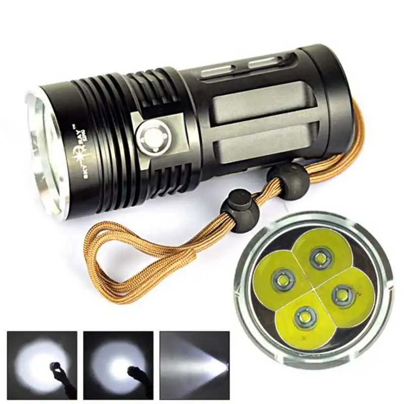 Super Terang 7000 LM 4X XM L T6 Kuat LED Senter Obor Lampu 3 Mode