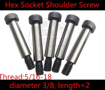 

10 Pieces 5/16-18 Threaded 3/8 x 2" L 12.9 Grade Alloy Steel Hexagon Socket Head Shoulder Screw Bolt