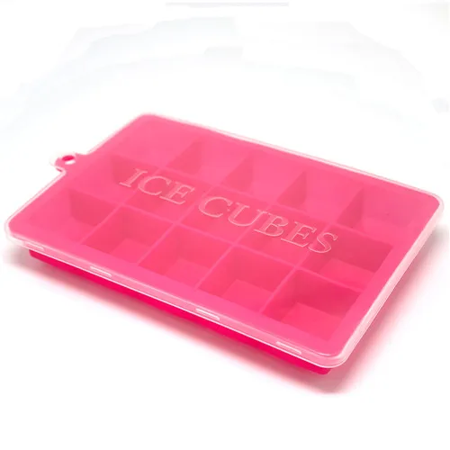 Форма для льда DIY с крышкой силиконовая форма для льда машина для Фруктового мороженого кухонная барная Питьевая Форма аксессуары 5 цветов с крышкой - Цвет: Red