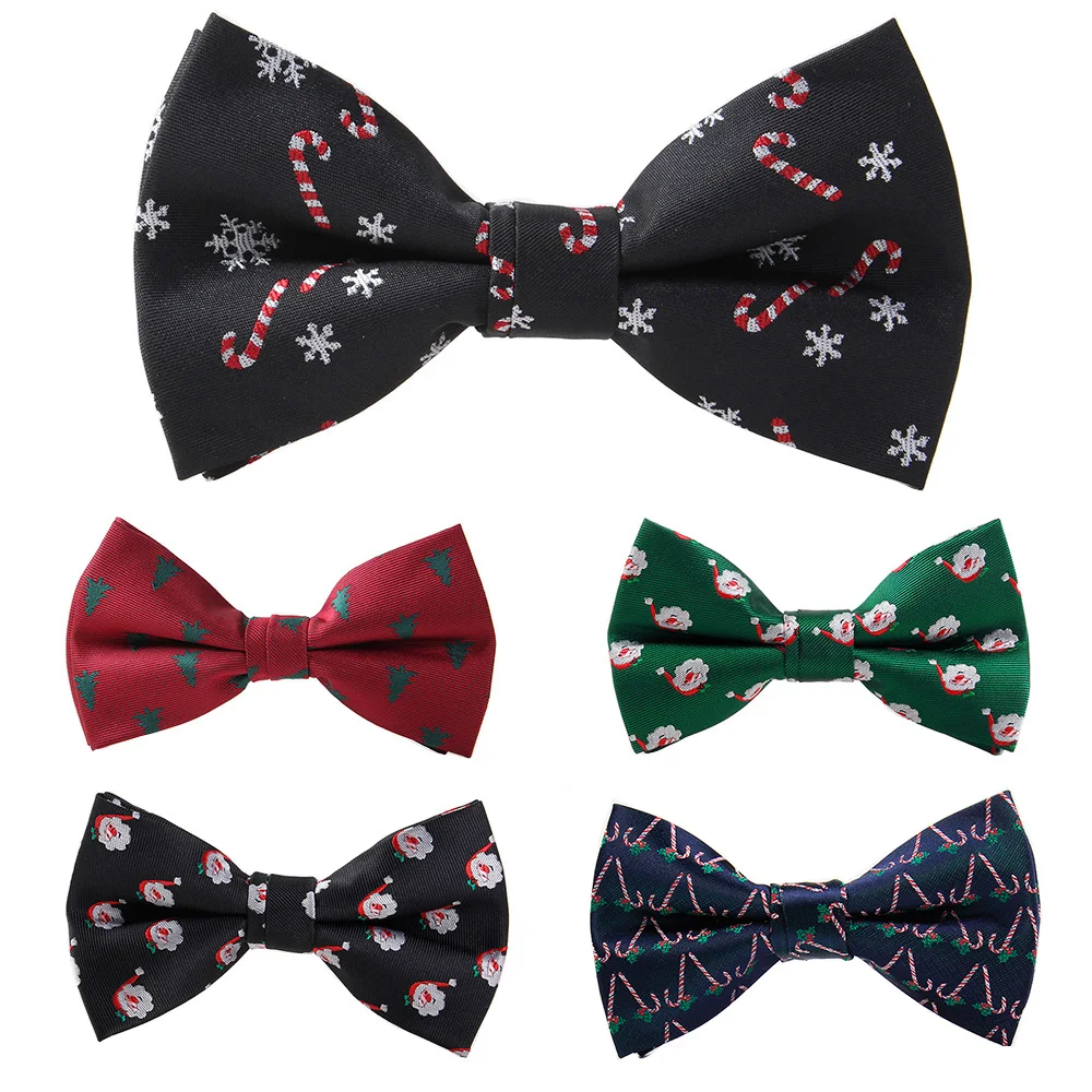GUSLESON, рождественские галстуки-бабочки для мужчин, снеговик, дерево, узор, фестиваль, тема, галстуки-бабочки, галстук, модные повседневные галстуки-бабочки, мужские подарки