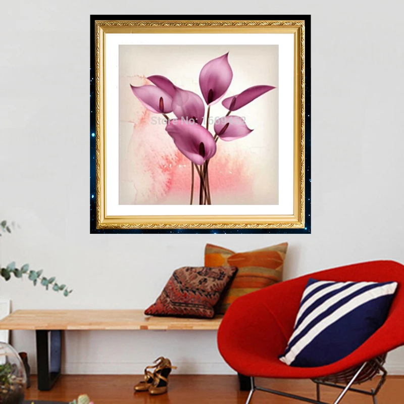 3d Алмазная живопись Calla Decor Цветы алмазы мозаика Ktis вязальные спицы наборы для