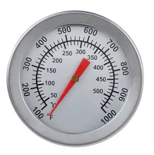 Aço inoxidável churrasco fumante pit bimetálico grill termômetro medidor de temperatura com duplo gage 500 graus convenierernt cozinhar