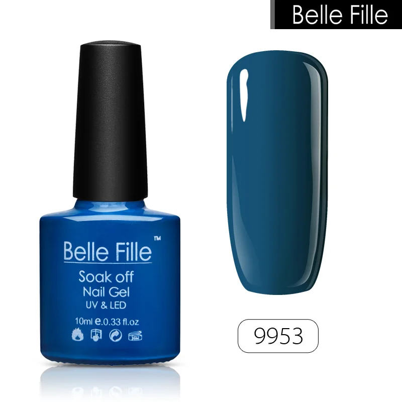 Belle FILLE 10 мл фиолетовый синий зеленый цвет Гели для ногтей Польский Маникюр гель