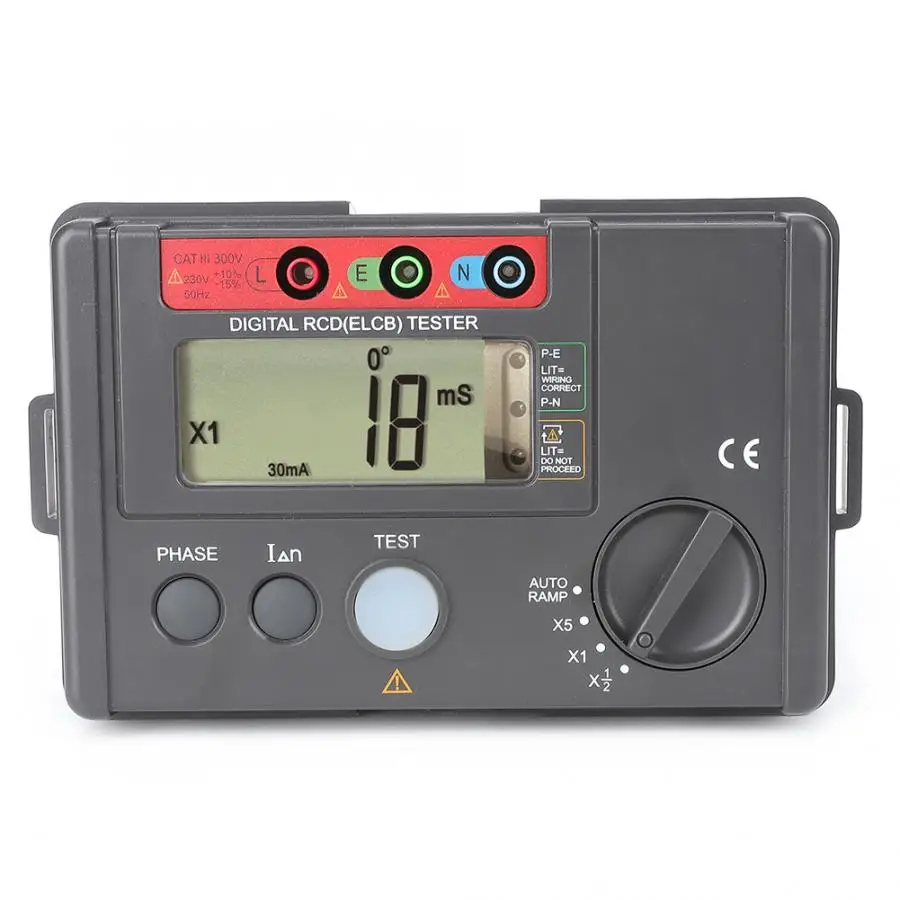 

UNI-T UT582 Digital Multimeter RCD ELCB Tester AUTO RAMP Leakage Circuit Breaker Meter with LED