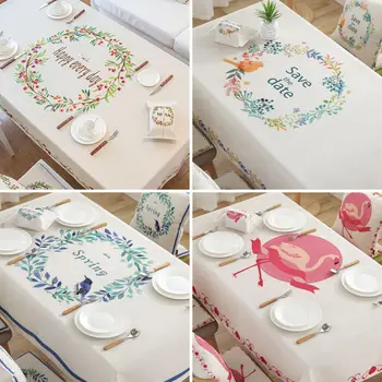 

Europe Ins Tablecloth Cotton Fabric Household Defence Burn Defence Rectangle Waterproof Table Cloth Hu Tea Table Table Cloth