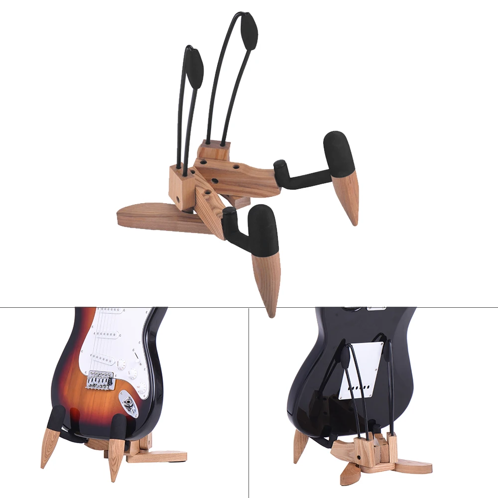 Hardwood Bass Stand Collapsible Folding Musical Instrument Stand