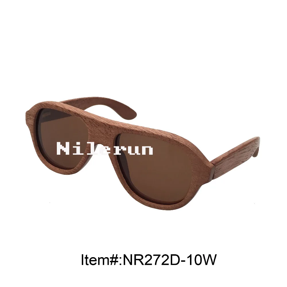 

brand brown polarized handmade wood frame sunglasses