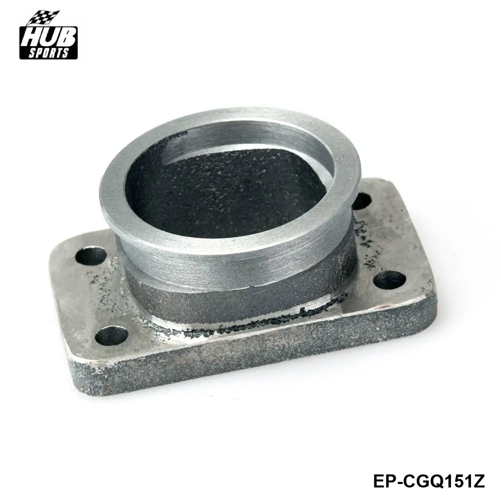 Hubsports - Casting Iron Adaptor fit T3 4 Bolt To 2.5" V-Band Flange manifold turbocharger For Toyota Acura BMW Honda HU-CGQ151Z