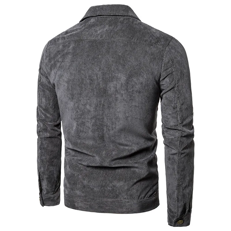 Men's spring and autumn new streetwear jacket men solid color wild casual fashion multi-pocket loose thick cord corduroy jacket Men's spring and autumn new streetwear jacket men solid color wild casual fashion multi-pocket loose thick cord corduroy jacket