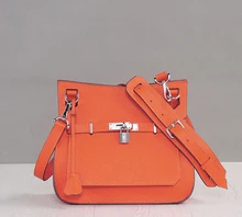 New fashion lady litchi bucket leather bags handbags women famous brands designer handbags cross body messenger bags Padlock