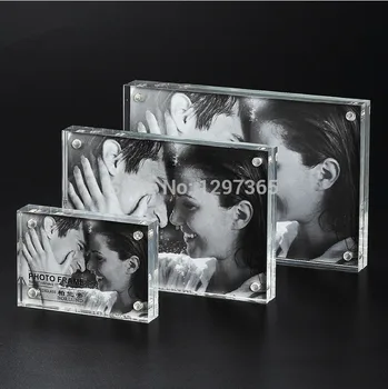 

Hot Sell 2Pcs/Set Acrylic Crystal DIY Decoration Creative funny Photo Frame 152x102mm
