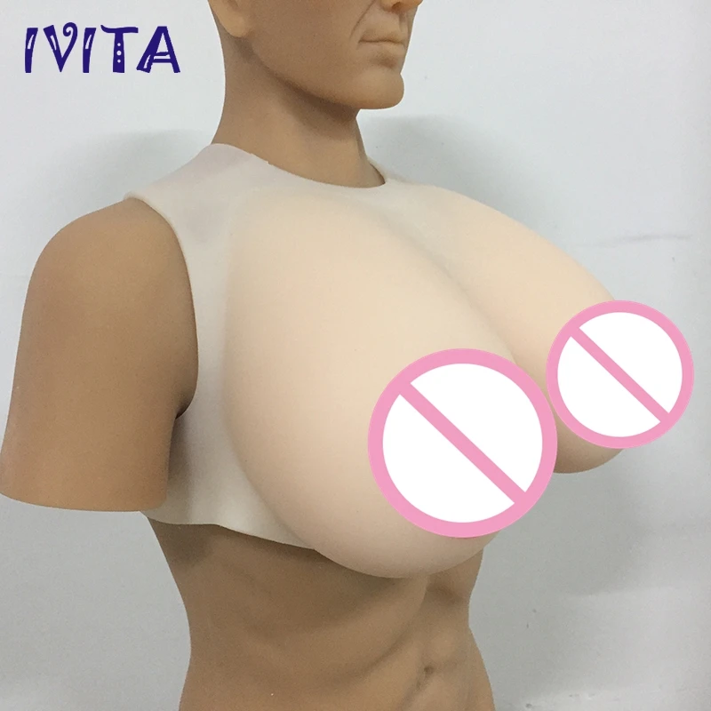Большие силиконовые соски IVITA 6000 г поддельные груди ареолы с клейкими бретелями