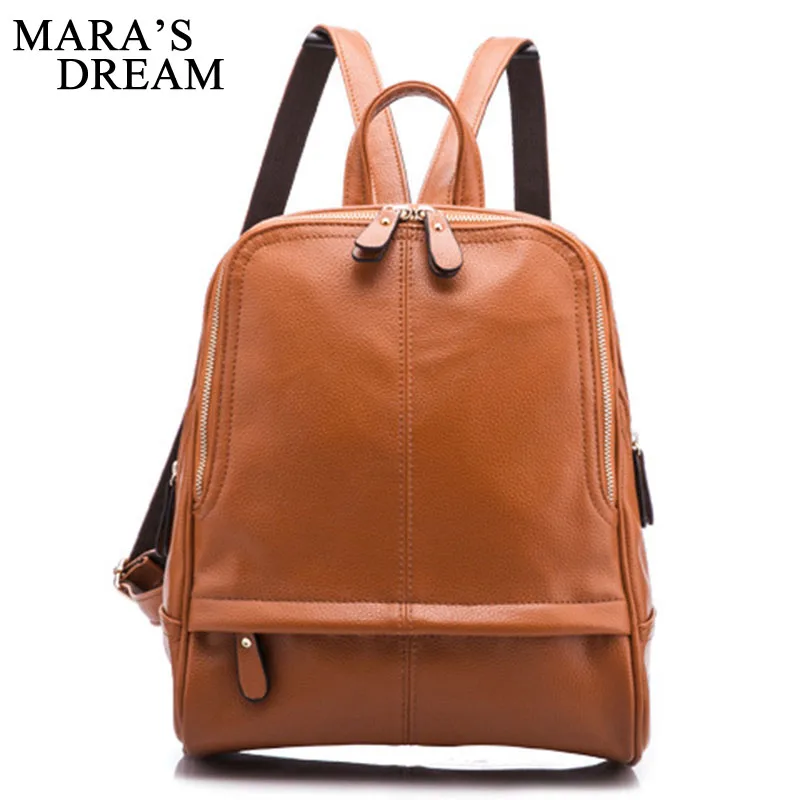 

Mara's Dream Chic Women Backpack High Quality PU Leather Backpacks For Teenage Girls Female School Shoulder Bag Bagpack Mochila