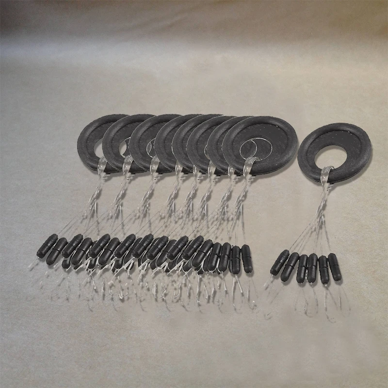 

ABKT-10Pcs 6 in 1 Cylinder Shaped Float Stop Rubber Stopper Bobber Sinker