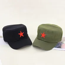 Новые классические военные шапки унисекс винтажные армейские солнцезащитные кепки регулируемые однотонные красные кепки с вышивкой в виде звезд военная шапка Горячая Распродажа