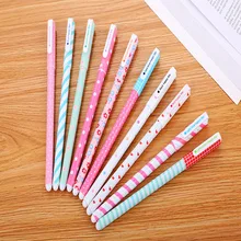 10 шт., карамельный цвет, гелпен, школьные офисные канцелярские принадлежности, рекламный милый цветной гель, чернильные ручки canetas Escolar Papelaria