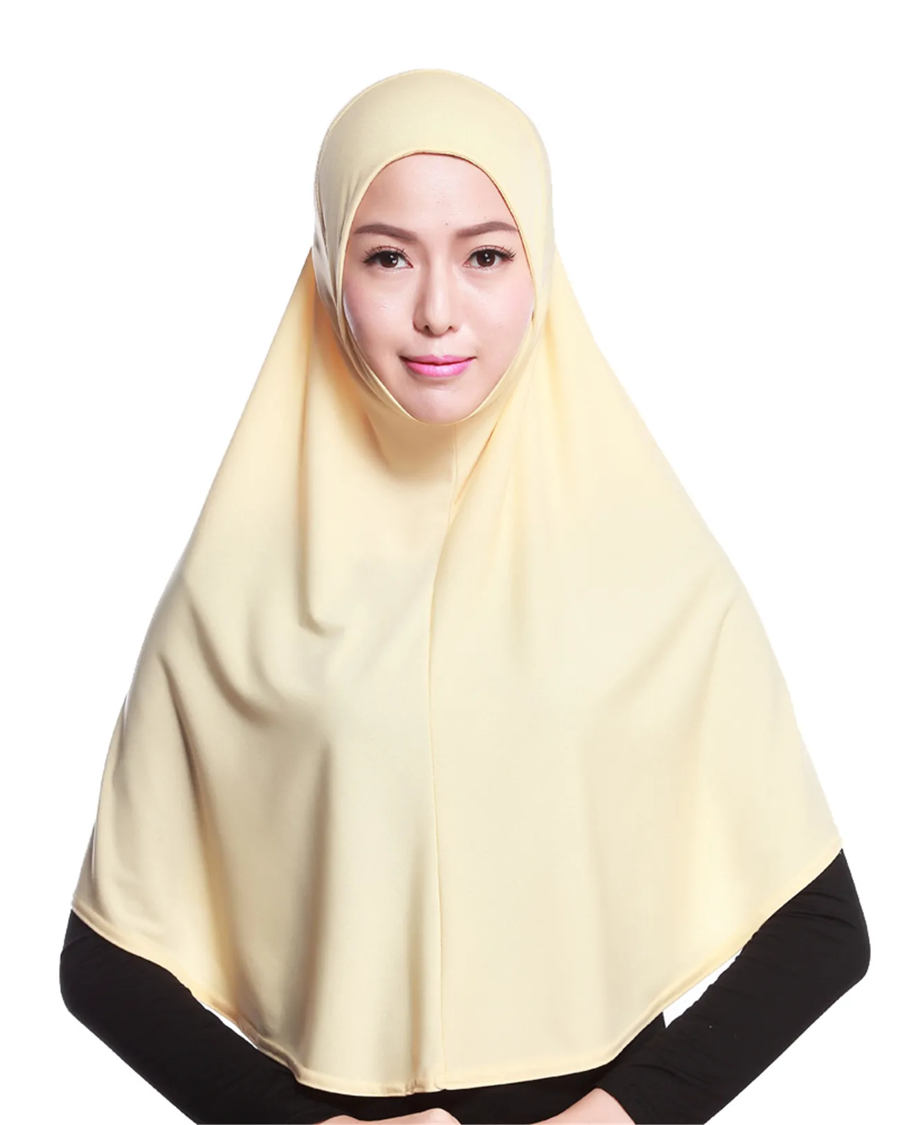Solid Color 80CM Muslim Women's Hijab Islamic Women Scarf Muslim Hijab