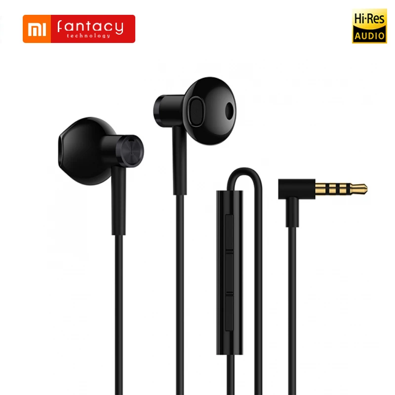 Billig Original Xiaomi Hybrid DC Dual Driver Half In ohr Kopfhörer Keramik Horn MEMS Mikrofon Draht Control Ohr Handys Für Xiaomi Telefon