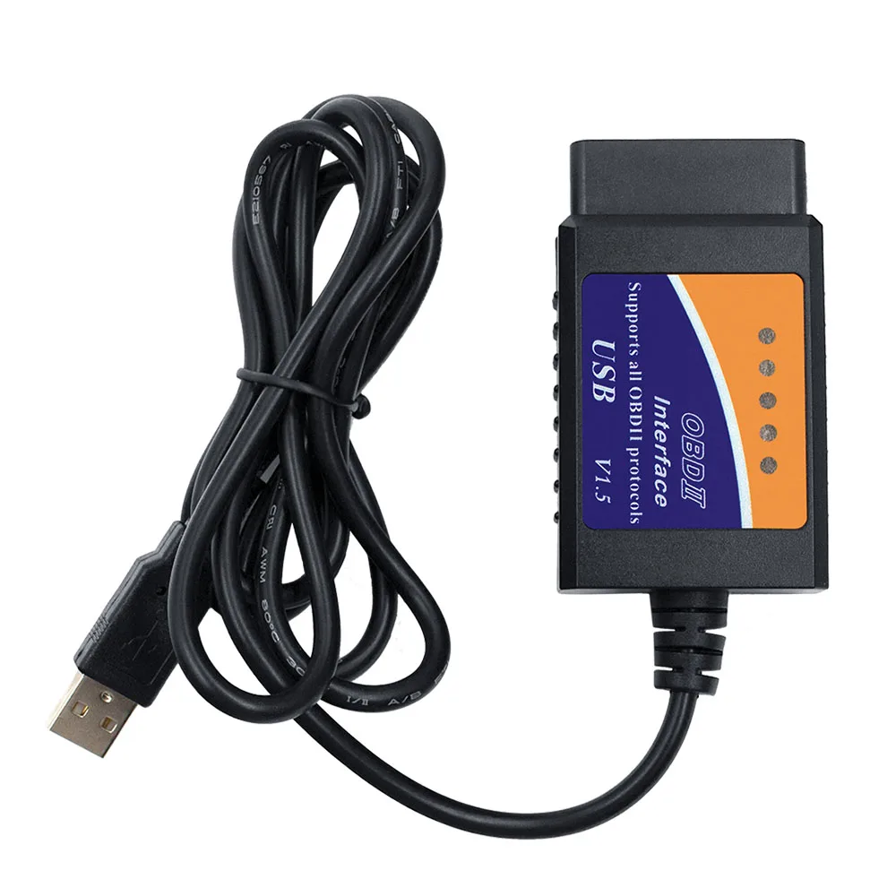 Лучшее качество elm327 Usb V1.5 Obd2 Диагностический кабель с чипом Pic18f25k80 Elm 327 оборудование 1,5 Obd Ii сканер Elm 327 Usb 25k80