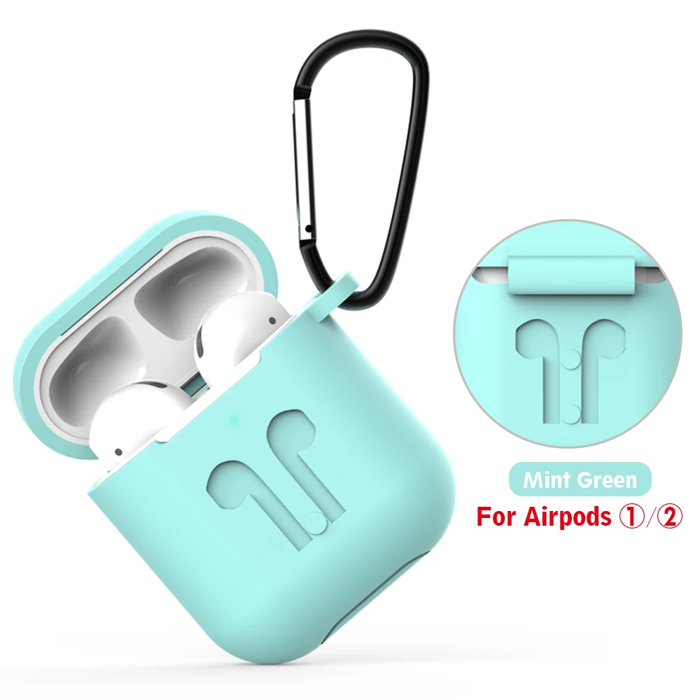 Толстый Силиконовый противоударный чехол для Air pods 1 для AirPod 2, защитный чехол для наушников, аксессуары из мягкой кожи, уплотненный корпус для наушников - Цвет: 03