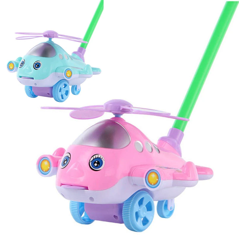 Jouet De Marchette Pour Bebe Chariot D Avion De Dessin Anime Sports De Plein Air Langue Main Pousser Marcher Glisser Avion Voiture Pour Enfants Rose Et Bleu Aliexpress