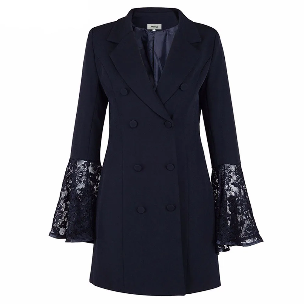 ЛИВА OL для женщин пиджаки для куртки с расклешенными рукавами Блейзер плюс размеры XXXL Feminino двубортный верхняя одежда