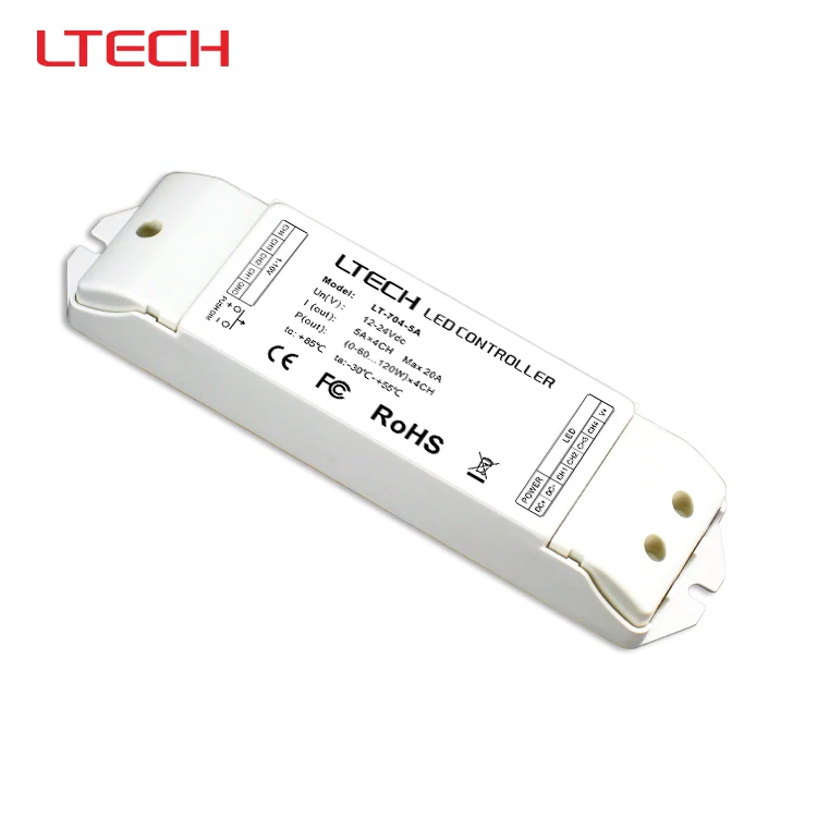

LT-704-5A 0/1-10V LED Dimming Driver,DC12-24V input;5A*4CH output