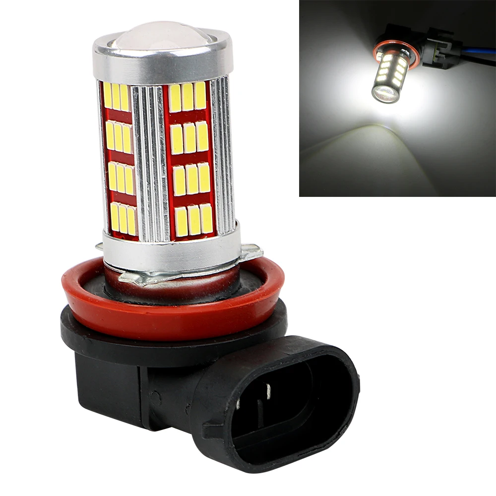 

iTimo 1 Pair White H11 LED Car Headlight Head Lamp DC 12V Fog Lights 4014 66SMD Universal H8 H10 Car-styling Car LED Bulb