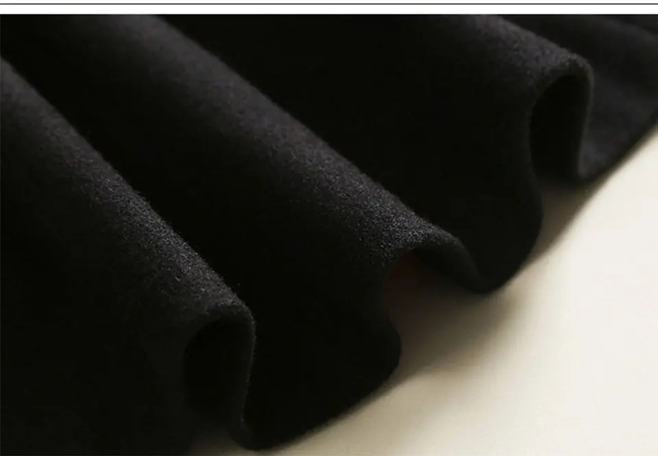 Женское модное Черное длинное шерстяное пальто высокого качества, кашемировое пальто, Женское зимнее элегантное пальто