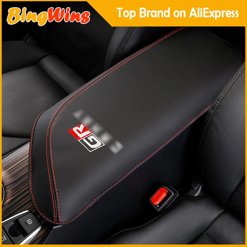 

BINGWINS General Car Leather Center Console Handrail Box Cover Pad Support Pillow for Toyota Camry 2018 Fluenec Lat