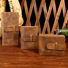 Для мужчин длинный кожаный бумажник ручной работы Crazy Horse для Винтаж кошелек, дизайнерский, мужские, знаменитый бренд держатель для карт Для мужчин s бумажник сумочки известного бренда carteira masculina YS1305