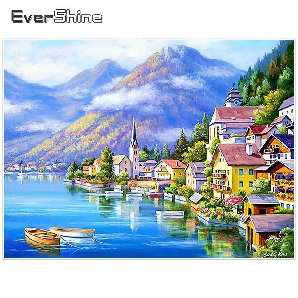 

EverShine Diamond Painting Full Square Landscape RhinestonesDiamond Embroidery Cross Stitch Scenic Diamond Mosaic Wall Decor