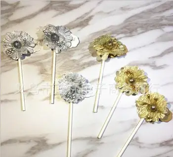 

20pcs Gold or silver honeysuckle CakeToppers Decoration birthday party Baby Shower Decoration