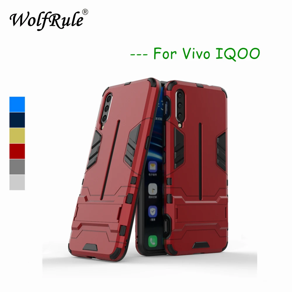 Vivo IQOO Чехлы Мягкий силиконовый чехол + пластиковая подставка для V1824BA V1824A Coque 6 41&quot