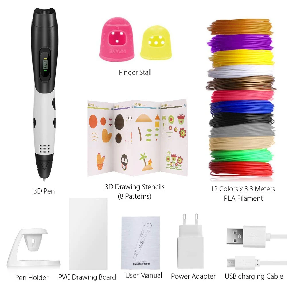 

Doodle Child Graffiti Toys Gift Magic DIY Painting USB Port LED Screen Birthday Arts Drawing Tools Printing Pen Filament