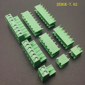 

2EDG7.62 Pluggable Terminal Block Plug Socket Set Terminal 2P3P4P5P6P7P8P-12P