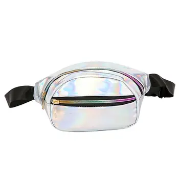 

New Women Bag PVC Waist Fanny Pack Belt Bag Travel Hip Bum Bag Small Purse Chest Pouch Fashion Messenger Shoulder Bag