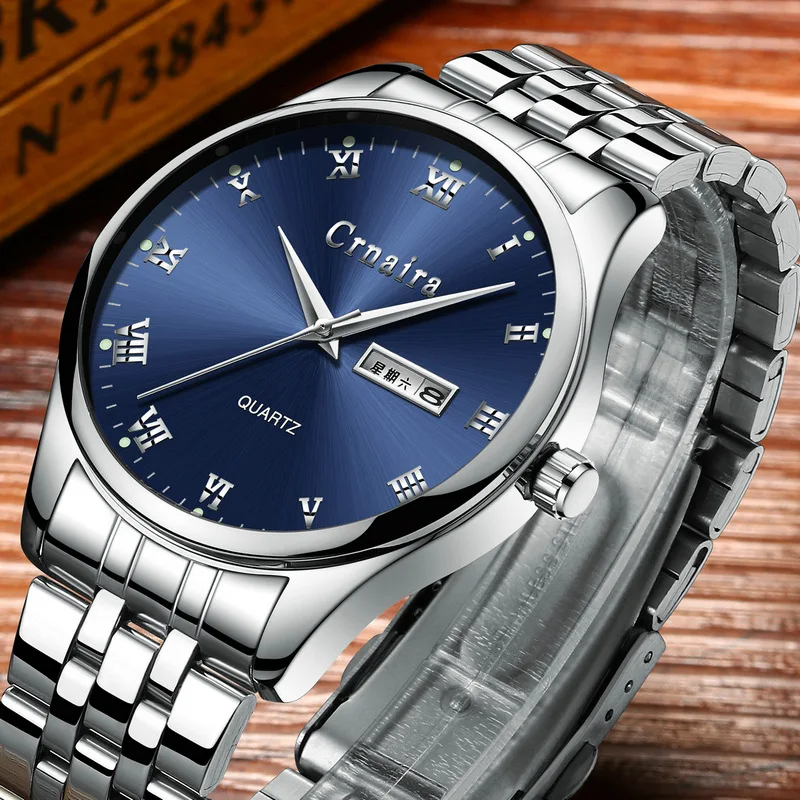 

Top Brand Luxury Mens Watches Crnai Military Sports Quartz Watch Men's Business Leather Waterproof Chronograph Relogio Masculino