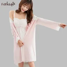 Fdfklak сексуальная ночная рубашка халат Летний стиль Банное Бельё для мужчин халат Для женщин белье Femme пижамы халат и платье вечернее платье халат e0811